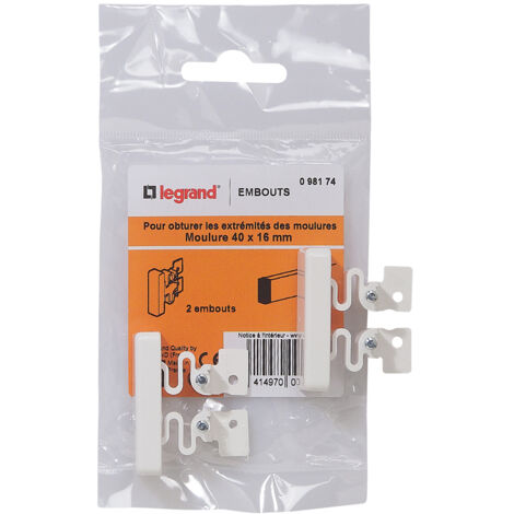Legrand - Embouts (x 2) - Pour moulure section 40x16mm