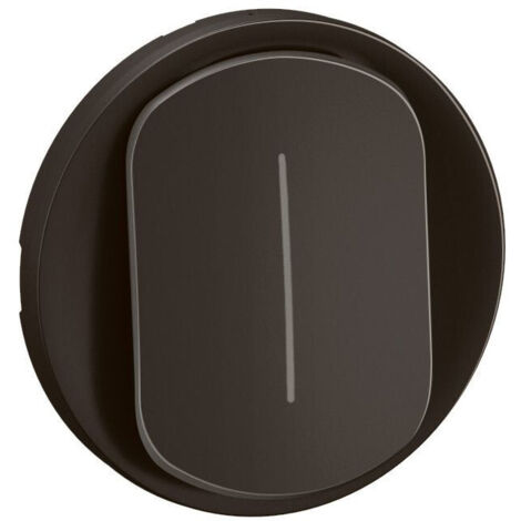 Legrand – Enjoliveur interrupteur va-et-vient témoin noir CN0007 – Thermoplastique laqué – Fixation à clipser – Compatible avec mécanismes Céliane