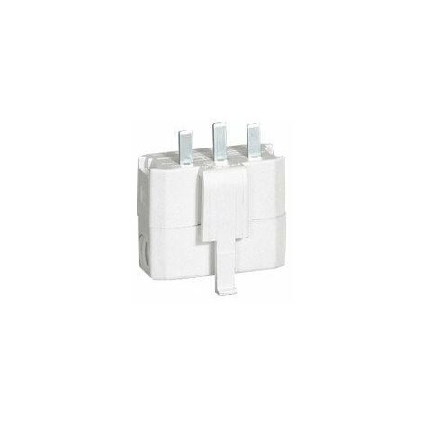 Legrand – Fiche DCL blanche 250V 6A – Connexion à vis 2P+T – Installation sécurisée pour socles DCL – Section 1,5 mm²