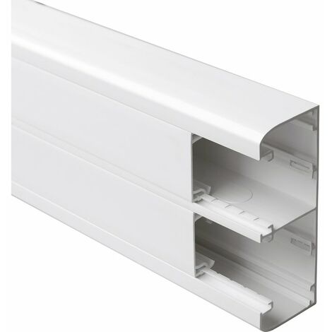 Legrand – Goulotte double à clippage direct 50 x 130 mm – Gamme Mosaic – IP 40 – IK 07 – Conforme à la norme NF EN 50085-2-1