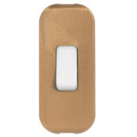 Legrand – Interrupteur à bascule 2A 250V – Touche luminescente – Finition vieil or – Mécanisme va-et-vient pour lampes de chevet