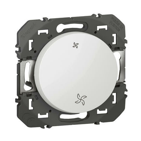 Legrand – Interrupteur commande VMC – Poussoir et va et vient complet – Support ajustable pour boîte d’encastrement – Usage intérieur