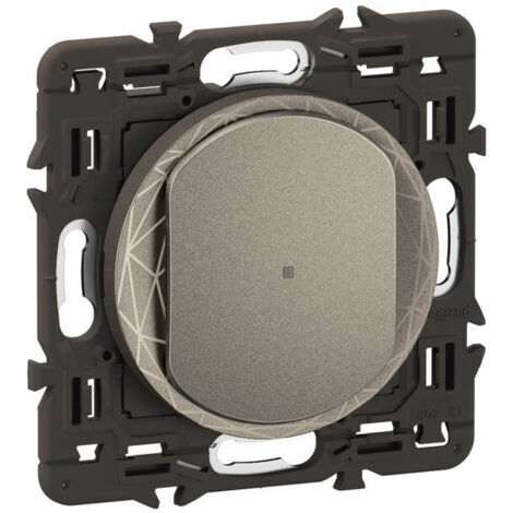 Legrand – Interrupteur connecté Céliane with Netatmo – Neutre – Variation Titanium – 150W LED – Compatible avec ampoules dimmables
