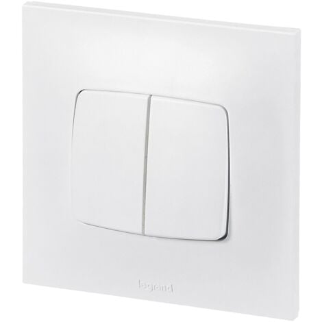 Legrand - Interrupteur ou va-et-vient + poussoir Neptune - Blanc