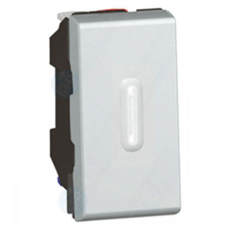 Legrand – Interrupteur va et vient 10A avec voyant LED – Aluminium – Connexion rapide sans outil – 79202