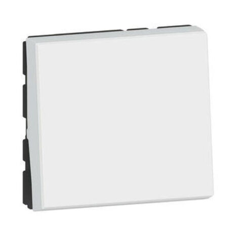 Legrand – Interrupteur va et vient 10AX 250V Mosaic Easy-Led 2 modules – Finition blanche RAL9003 – Connexion rapide sans outil