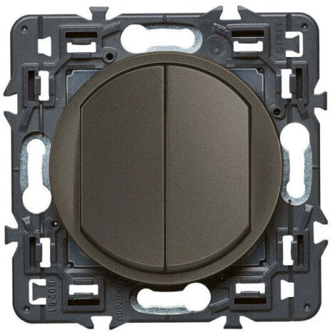 Legrand – Interrupteur va-et-vient composable 230V – Graphite – Connexion rapide sans outil – Pour deux éclairages différents