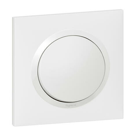 Legrand – Va et vient complet 10A – Poussoir blanc – Installation facile – Pour éclairage intérieur – Gamme Dooxie