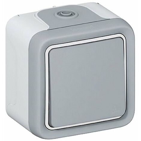 Legrand – Interrupteur va et vient étanche complet saillie – IP55 – Résistance chocs IK07 – Installation facile sans outil – Compatible gamme Plexo