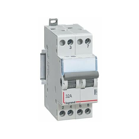 Legrand – Interrupteur va et vient modulaire double 400V – 2 modules – Intensité 32A – Conforme NF EN 60669-1