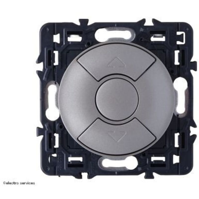 Legrand - Interrupteur volets roulants Céliane - Enjoliveur Titanium et support