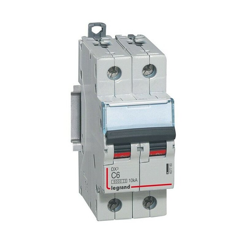 

Legrand interruptor DX3 407 780 6000 - tornillo / tornillo - 2P 230 / 400V 6A 10kA - curva C - salida de protecci