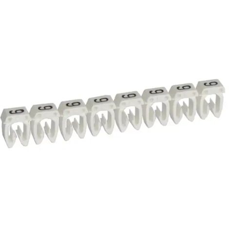 Legrand Kennzeichnungssystem CAB 3,f. Leiterquerschnitt 1,5 bis 2,5 mm², Ziffer:9 (Weiß) 038229