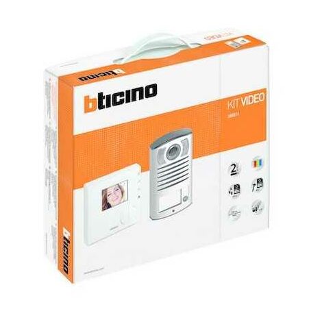 Legrand – Kit mains libres audio et vidéo 2 fils – Visiophone avec caméra couleur – Installation murale – 365511