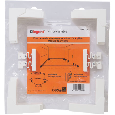 Legrand - Kit tour de pièce - Pour moulure section 40x16mm