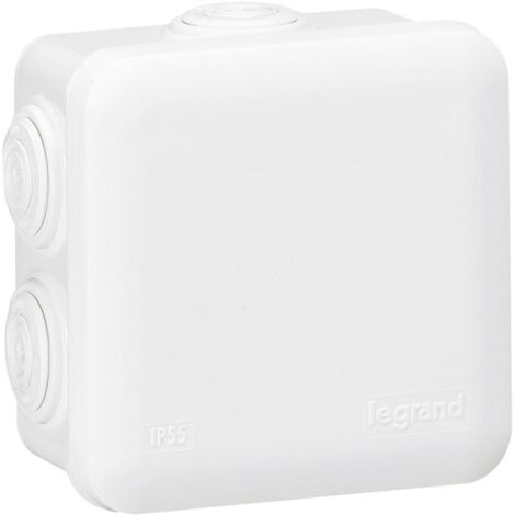 Legrand LEG94518 - Scatola di derivazione quadrata, chiusura a scatto, 80 x 80 x 45 mm, colore: Bianco