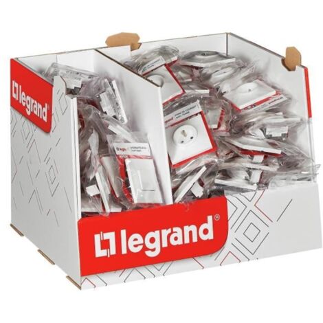 Legrand – Mini box 30 interrupteurs 10A et 60 prises 2P+T 16A – Boîtier de protection intérieur – Plastique durable – Montage rapide