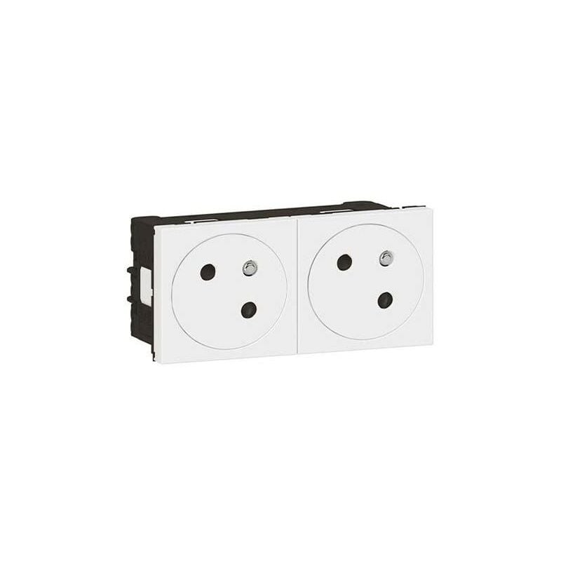 Legrand - mosaic double prise de courant 2P+T blanc eu - 278164L