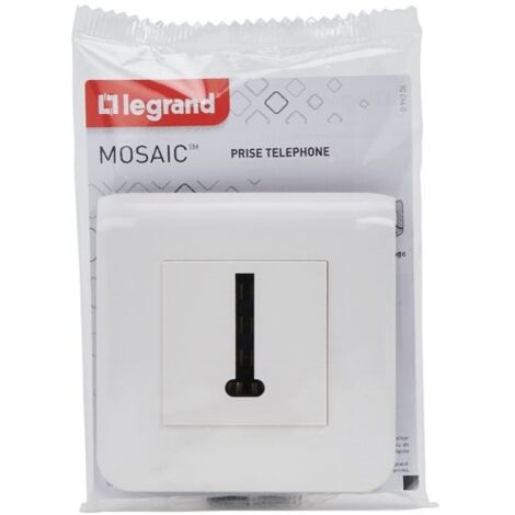 LEGRAND - Mosaic prise tél en t blanc complet 8 contacts