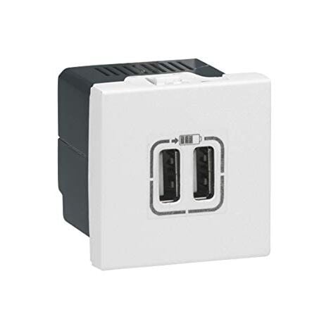 LEGRAND MOSAIC PRISE USB DOUBLE 2400 MA BLANC - 077594