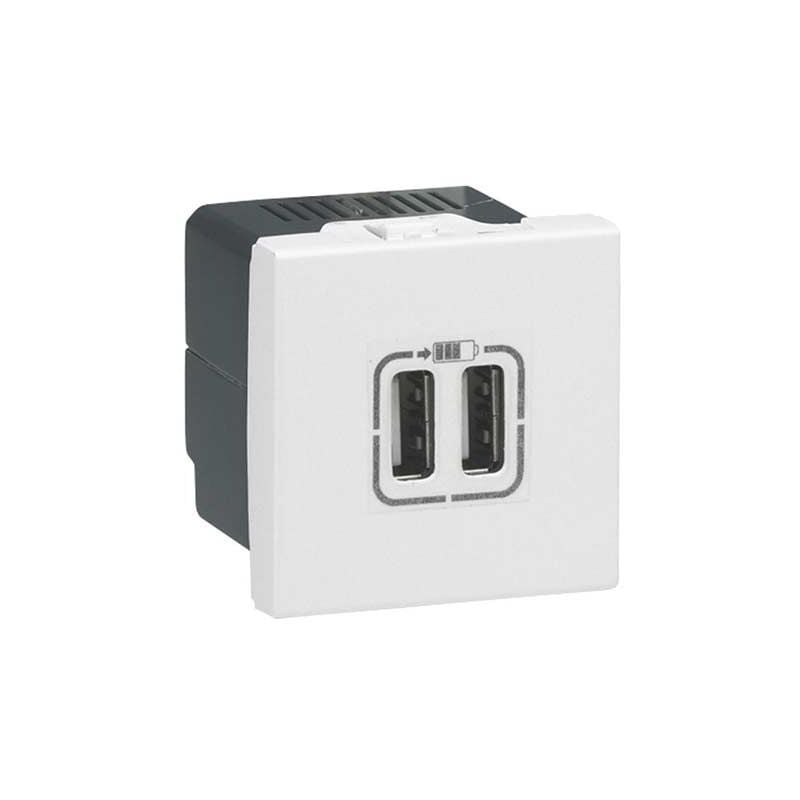 Legrand - mosaic prise usb double 2400MA blanc eu - 278594L