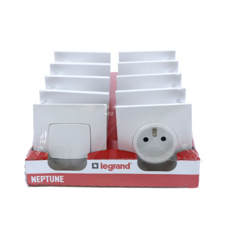 Legrand Neptune pack 2 interrupteurs va-et-vient blanc