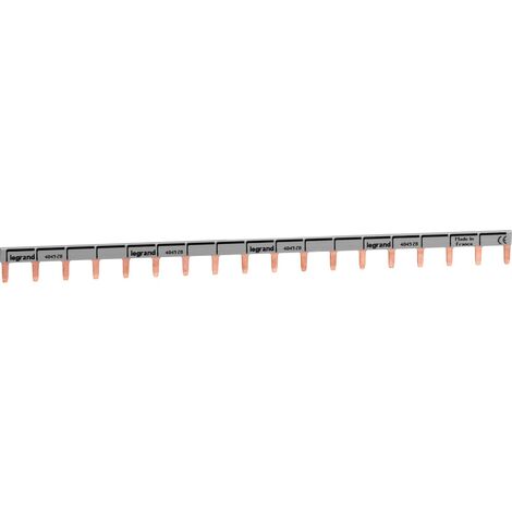 Legrand – Peigne électrique 1 pôle 18 modules 63A – Installation facile sur bornes automatiques – Compatible disjoncteurs série DX et DNX - N-18M