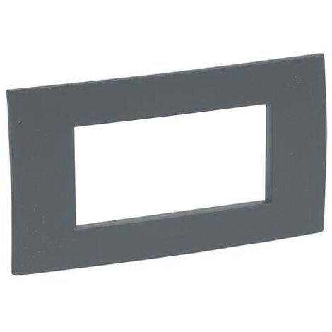 Legrand placa Vela cuadrada 4 plazas antracita 682631