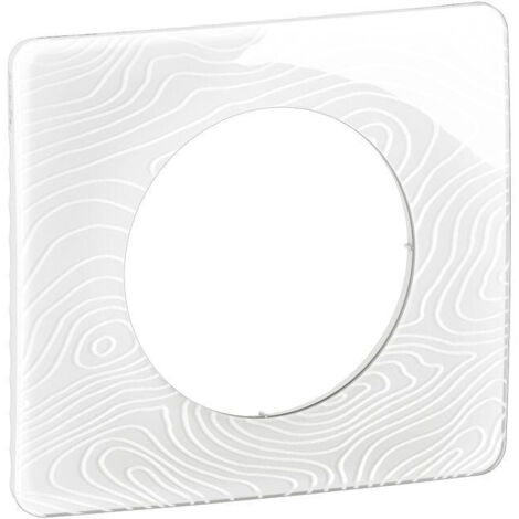 Legrand – Plaque Céliane 1 poste – Blanc relief – Compatible avec support Batibox – Rattrapage des défauts jusqu'à 2,25 mm