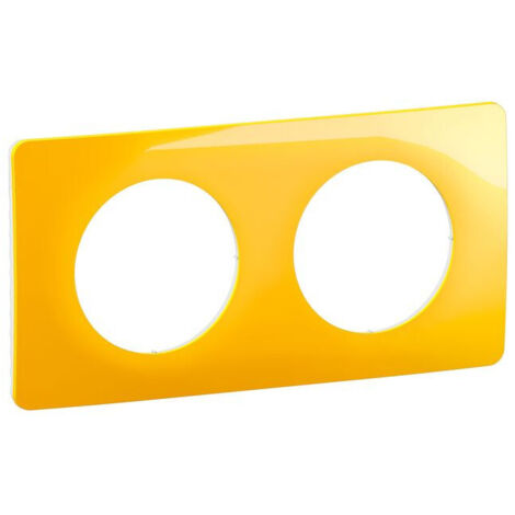 Legrand - Plaque Céliane 2 postes - Jaune Safran