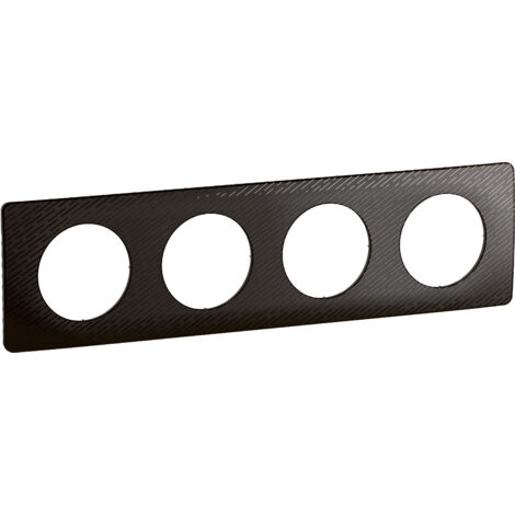 Legrand - Plaque Céliane 4 postes - Noir Météore