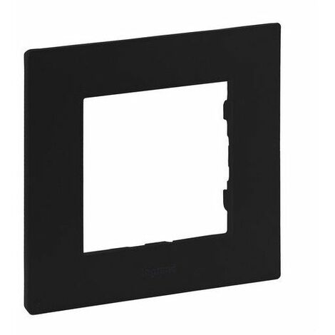 Legrand – Plaque de finition 1 module – Gamme Niloé – Montage horizontal/vertical – Noir mat – Distance centrale 71mm