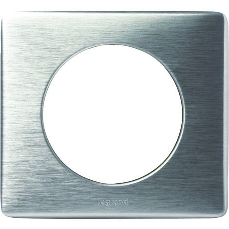 Legrand – Plaque de finition 1 poste – Céliane métal aluminium – Installation rapide – Compatible support Batibox – Personnalisation ambiances