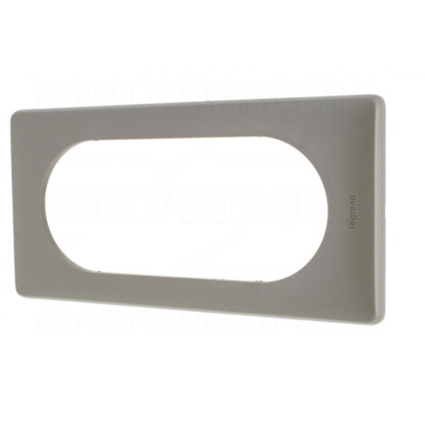Legrand – Plaque de finition 4/5 modules taupe neutre – Pour appareillage mural CELIANE – 68735
