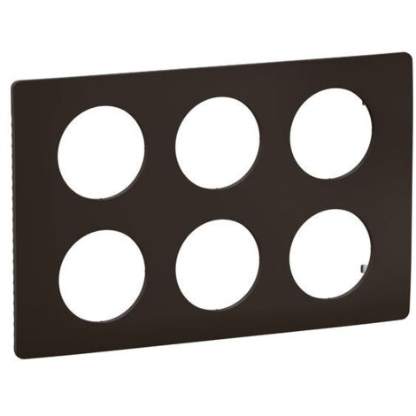 Legrand – Plaque de finition Céliane 2x3 postes CP0110 – Noir mat – Conçue pour installations modernes – Finition élégante et sobre