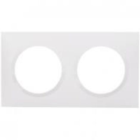 Legrand – Plaque décorative Dooxie 2 postes – Finition blanche mate – Plastique – Compatible mécanismes Dooxie – Installation facile