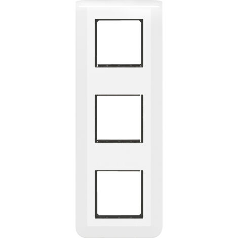 Legrand - Plaque Mosaic avec support pour 3 x 2 modules montage vertical - Blanc