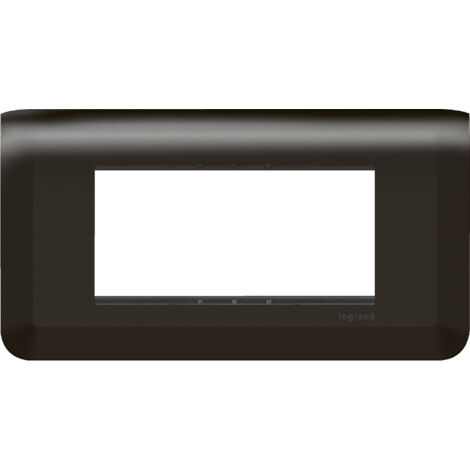 Legrand - Plaque Mosaic avec support pour 4 modules montage horizontal - Noir mat