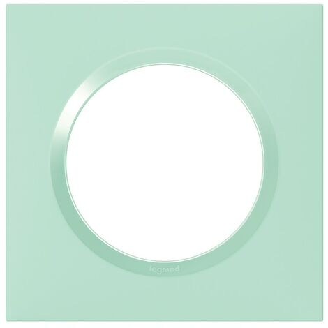 Legrand – Plaque simple Dooxie couleur atoll – Plastique finition mate – Compatible mécanismes Dooxie – Rattrapage déformation murale