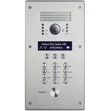 Legrand – Platine monobloc à défilement de noms Linea 300 – Platine anti-vandale inox – Alimentation BUS 2 fils – Vision nocturne LED blanche – Dimensions 180x330mm