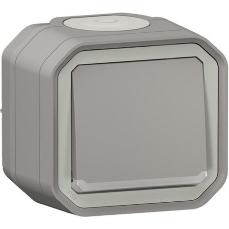 Legrand Plexo Interrupteur lumineux gris étanche IP55