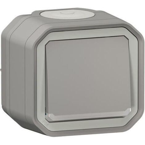 Legrand Plexo Interrupteur lumineux gris étanche IP55