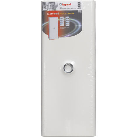 Legrand – Porte de coffret électrique 4 rangées 13 modules – Protection IP40 IK07 – Charnières invisibles – Couleur blanche