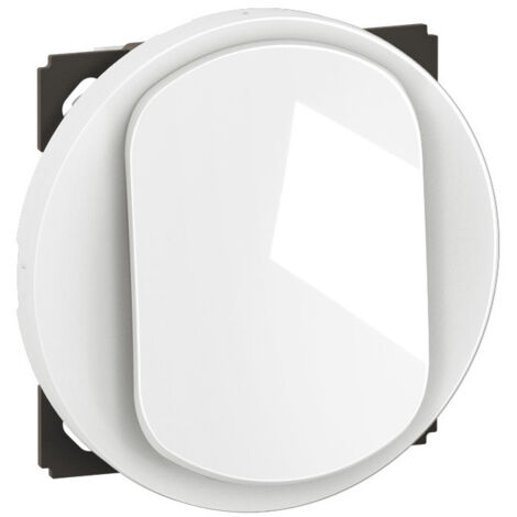 Legrand - Poussoir inverseur Céliane 6A avec enjoliveur Blanc
