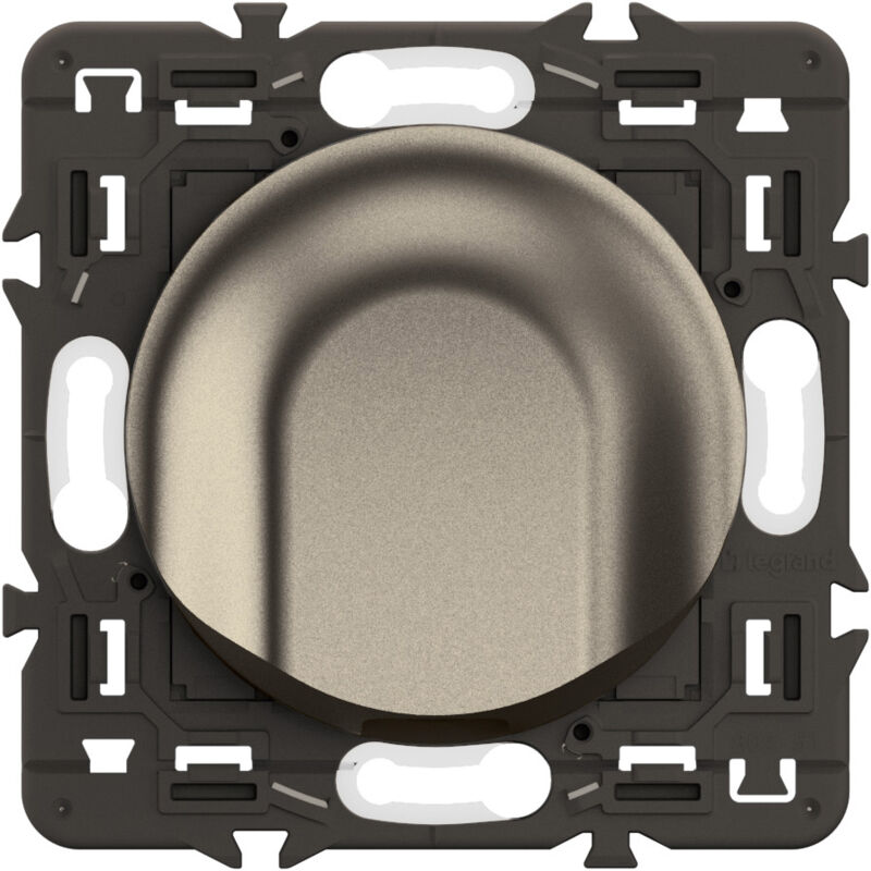 Legrand - Sortie de câble Céliane - Enjoliveur Titanium et support