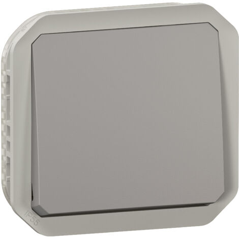 Legrand - Poussoir NO Plexo composable - Finition Gris