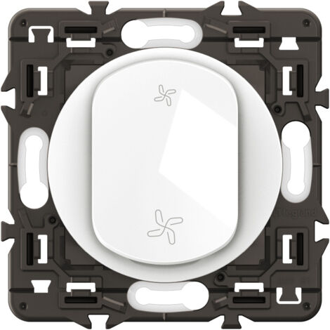 Legrand - Poussoir VMC Céliane - Enjoliveur Blanc et support