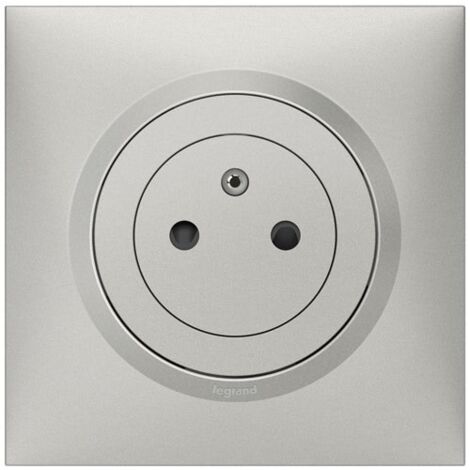 LEGRAND - Prise 2 p+t surface alu complet Dooxie