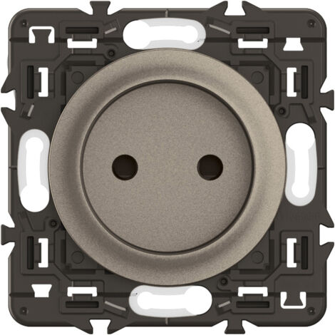 Legrand - Prise 2P Céliane - Enjoliveur Titanium et support