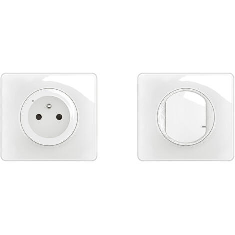 Legrand – Prise de courant commandée prêt à poser – Blanc émaillé – Connexion bornes automatiques – 16A 3680W – CB0406